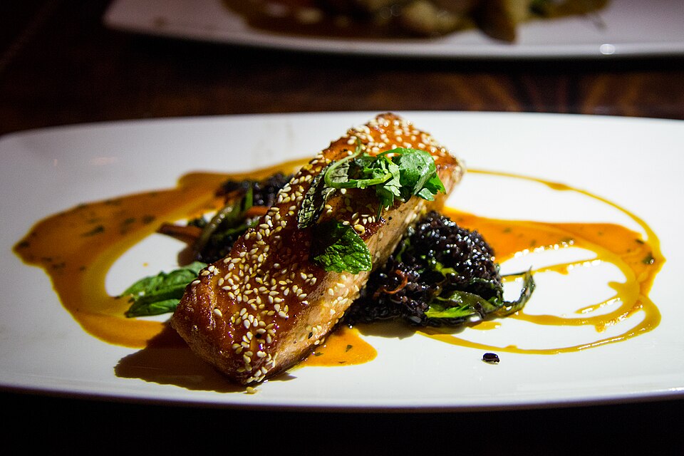 Photo: Glazed salmon